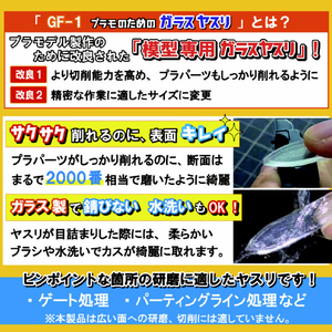 ミネシマ GF-1 プラモのためのガラスヤスリ GF1ﾌﾟﾗﾓﾉﾀﾒﾉｶﾞﾗｽﾔｽﾘ-イメージ8
