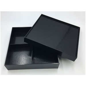パックスタイル 重箱 黒漆貼箱 7寸四ツ仕切 40個 FC335SH-00654715-イメージ1