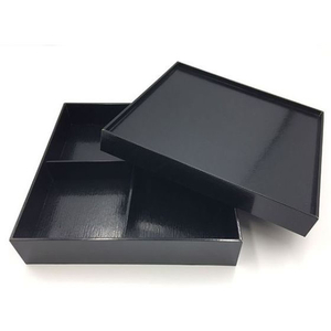 パックスタイル 重箱 黒漆貼箱 7寸四ツ仕切 40個 FC335SH-00654715-イメージ2