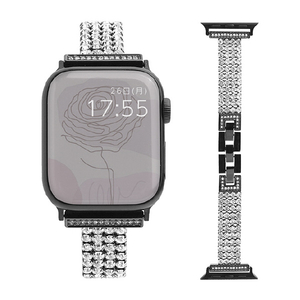 GAACAL Apple Watch Series 1-8/SE1-2 [38/40/41mm]用メタルバンド ブラック W00133BKA-イメージ1