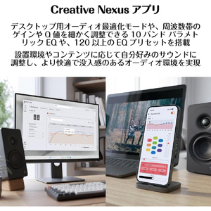 creative ハイレゾ対応Hi-Fi デスクトップスピーカー 「Creative XF1」 ホワイト SP-XF1-WH-イメージ11