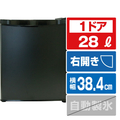 TOHOTAIYO 【右開き】28L 1ドア冷蔵庫 ブラック TH-S28L1-BK/R