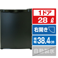 TOHOTAIYO 【右開き】28L 1ドア冷蔵庫 ブラック TH-S28L1-BK/R