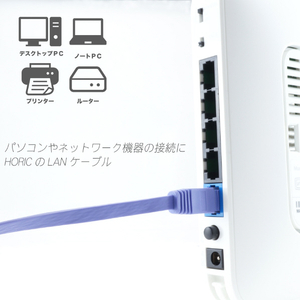 ホーリック LANケーブル UTP カテゴリー6A フラット 10m パープル LC100-509FB-イメージ5
