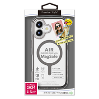 PGA iPhone 16用MagSafe対応 エアクッションケース グラファイト PG-24AMGPTA01BK