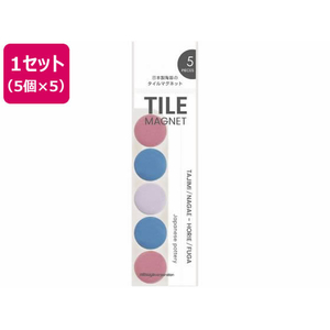 ミツヤ タイルマグネット丸 カラー混 5個×5 FC094SJ-TMGC5P-CAS-イメージ1