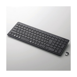 エレコム 無線薄型コンパクトキーボード ブラック TK-FDP099TBK-イメージ1