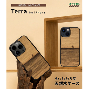 Man & Wood iPhone 15用MagSafe対応天然木ケース Terra I25509I15-イメージ2
