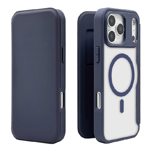 ラスタバナナ iPhone17 Pro Max用ハイブリッド 手帳ケース 磁力充電対応 ネイビー 9086IP5DBHPMNV-イメージ1