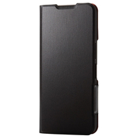 エレコム AQUOS wish4用ソフトレザーケース 薄型 磁石付 ブラック PM-S241PLFUBK