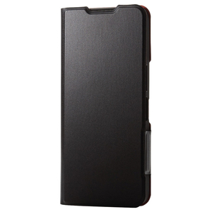 エレコム AQUOS wish4用ソフトレザーケース 薄型 磁石付 ブラック PM-S241PLFUBK-イメージ1