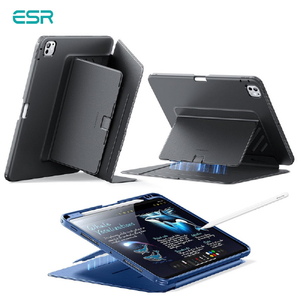 ESR iPad Pro 11インチ(M5/M4)Flip ペンホルダー付きハイブリッドケース ブラック ES28510-イメージ4