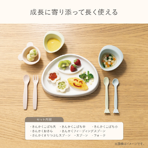 コンビ 出産準備やお祝いに!パクッ!をたのしく さんかく食器セット スモアベージュ ｻﾝｶｸｼﾖﾂｷｾﾂﾄｽﾓｱﾍﾞ-ｼﾞﾕ-イメージ11