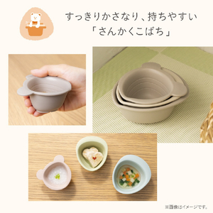 コンビ 出産準備やお祝いに!パクッ!をたのしく さんかく食器セット スモアベージュ ｻﾝｶｸｼﾖﾂｷｾﾂﾄｽﾓｱﾍﾞ-ｼﾞﾕ-イメージ8