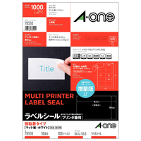 エーワン ラベルシール プリンタ兼用 強粘着タイプ マット紙・ホワイト A4判 10面 四辺余白付 100シート 78510