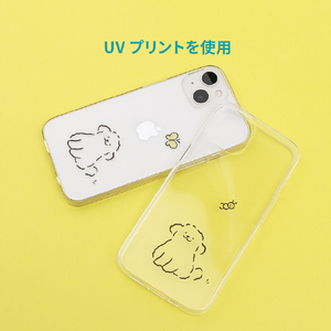 AKAN iPhone 14用ソフトクリアケース ワンちゃんと虫 AK23510I14-イメージ9
