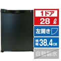 TOHOTAIYO 【左開き】28L 1ドア冷蔵庫 ブラック TH-S28L1-BK/L