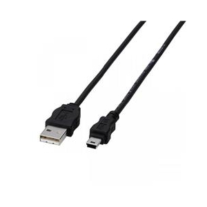 エレコム エコUSBケーブル(A-miniB) 1．5m ブラック USB-ECOM515-イメージ1