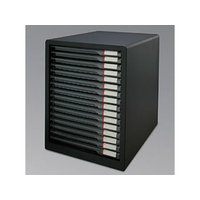 アイリスオーヤマ レターケース 超浅型 16段 ダークグレー FCE675U-L-16SSR