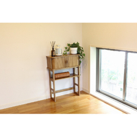 オスマック KTXTB-6080BR 天然木桐製 ジャバラ扉のコンソールテーブル