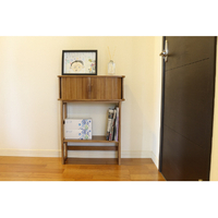 オスマック KTXTB-6080BR 天然木桐製 ジャバラ扉のコンソールテーブル