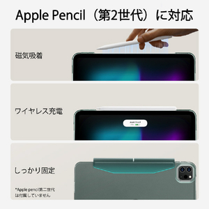 ESR iPad Pro 13インチ M4(2024)用ケース Ascend Trifold Forest Green ESR520-イメージ3