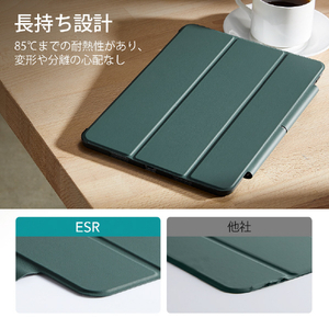 ESR iPad Pro 13インチ M4(2024)用ケース Ascend Trifold Forest Green ESR520-イメージ9