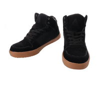 おたふく手袋 ワークシューズ ミドルカット 黒 25.5cm FCE380Z