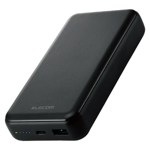 エレコム 20000mAh C+A 20W モバイルバッテリー ブラック DE-C34-20000BK エレコム 20000mAh C+A 20W モバイルバッテリー ブラック DE-C34-20000BK