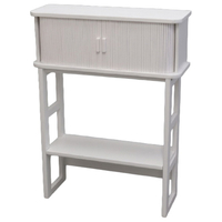 オスマック 天然木桐製 ジャバラ扉のコンソールテーブル ホワイト KTXTB-6080W