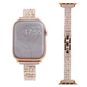 GAACAL Apple Watch Series 1-8/SE1-2/Ultra [42/44/45/49mm]用メタルバンド ローズゴールド W00133RB-イメージ1