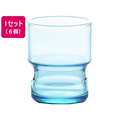 東洋佐々木ガラス スタックタンブラーパブ ブルー 245ml 6個 F139202-CB-02152-BL