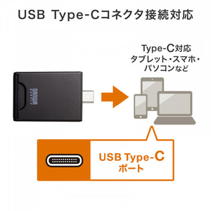 サンワサプライ UHS-II対応SDカードリーダー(USB Type-Cコネクタ) ADR-3TCSD4BK-イメージ11