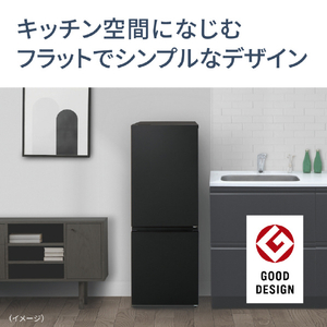パナソニック 【右開き】180L パーソナル冷凍冷蔵庫 マットブラック NR-B18C3-K-イメージ6
