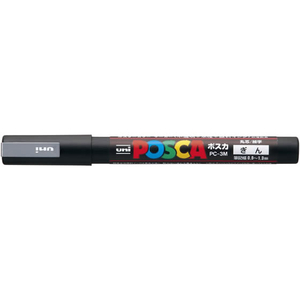 三菱鉛筆 ポスカ 細字 銀 F801794-PC-3M.26-イメージ1