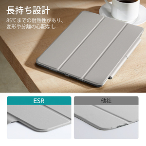 ESR iPad Pro 13インチ M4(2024)用ケース Ascend Trifold Grey ESR521-イメージ9