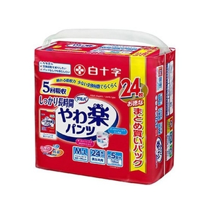 白十字 サルバ やわ楽パンツ しっかり長時間M-Lサイズ 24枚 FCN1068-イメージ1