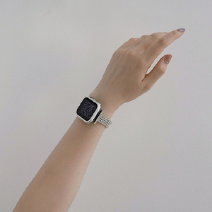 GAACAL Apple Watch Series 1-8/SE1-2 [38/40/41mm]用メタルバンド シルバー W00133SA-イメージ2