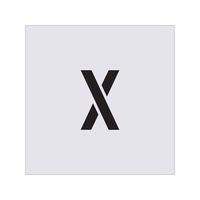アイマーク ステンシル X 文字サイズ100×65mm FC596JA-4341309