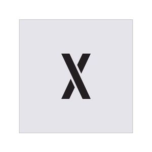 アイマーク ステンシル X 文字サイズ100×65mm FC596JA-4341309-イメージ1