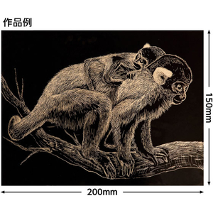 アーテック ゴールドスクラッチボード 200×150mm FCG733U-12280-イメージ3