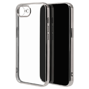 ラスタバナナ iphone17e/16e用 極限保護tpuﾒﾀﾙﾌﾚｰﾑｹｰｽ シルバー 8682IP5ETPLSV-イメージ1