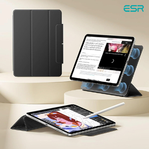ESR iPad Air 13インチ(M4/M3/M2)/iPad Pro 12．9インチ(第6/5/4世代)用 REBOUND マグネット吸着式 Smart Folioケース ブラック ES28513-イメージ2