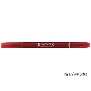 トンボ鉛筆 プレイカラーK ストロベリーレッド 5本 F205671-WS-PK75-イメージ1