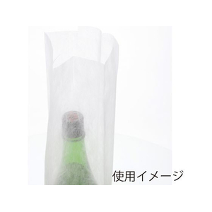 不織布酒瓶袋 1升瓶用 白 100枚 FC480SE-004506601-イメージ2