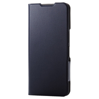 エレコム AQUOS wish4用ソフトレザーケース 薄型 磁石付 ネイビー PM-S241PLFUNV
