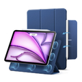 ESR iPad Air 13インチ(M4/M3/M2)/iPad Pro 12．9インチ(第6/5/4世代)用 REBOUND マグネット吸着式 Smart Folioケース ネイビーブルー ES28514