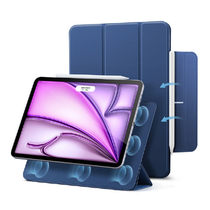 ESR iPad Air 13インチ(M4/M3/M2)/iPad Pro 12．9インチ(第6/5/4世代)用 REBOUND マグネット吸着式 Smart Folioケース ネイビーブルー ES28514-イメージ1