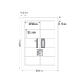 TAC ラベルシール A4 10面 四辺余白 100枚 1冊（100枚） F840010