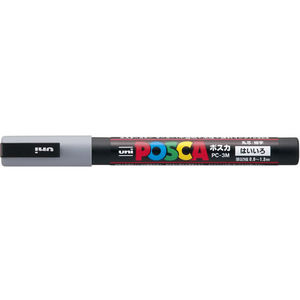 三菱鉛筆 ポスカ 細字 灰 F801797-PC-3M.37-イメージ1